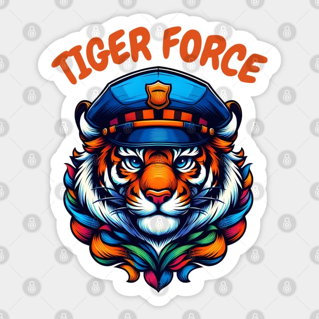 Tiger force policeman Sticker by Japanese Fever